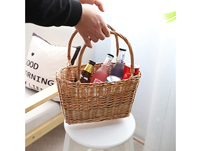 إكسسوارات التخييم سلة نزهة من الروطان دائرية مبرد صغير للأطفال