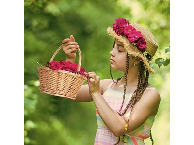 مجموعات نزهة للأطفال لـ 6 أشخاص سلة بلاستيكية لعبة بمقبض خشبي عميق