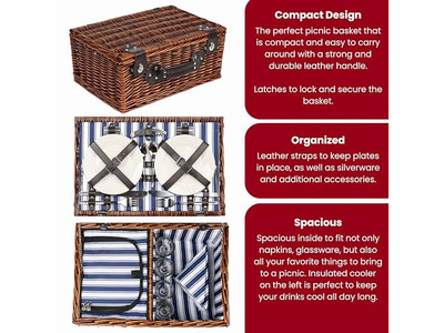 سلة نزهة قطنية للأطفال بلاستيكية محمولة معزولة بغطاء خشبي على شكل فطر