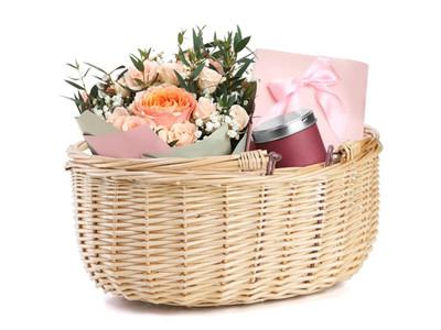 سلة تخزين فواكه للنزهة لأربعة أشخاص من الخوص مبردة لعبة صغيرة للأطفال