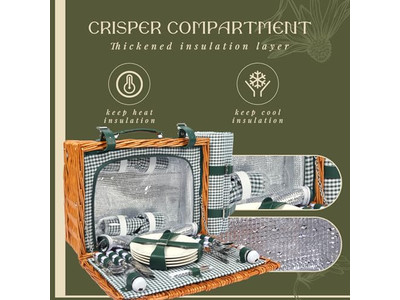 مجموعة سلة نزهة صغيرة للأطفال من الخيزران دائرية للجدار 5