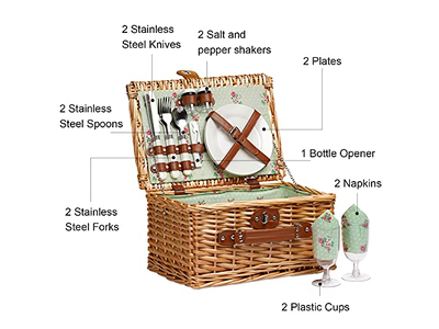 سلال نزهة بالجملة من المصنع الأصلي دائرية من الخوص سلة خشبية عتيقة للأطفال