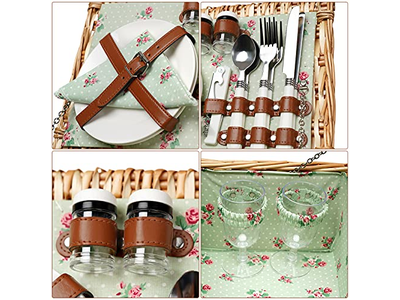 سلال نزهة بالجملة من المصنع الأصلي دائرية من الخوص سلة خشبية عتيقة للأطفال