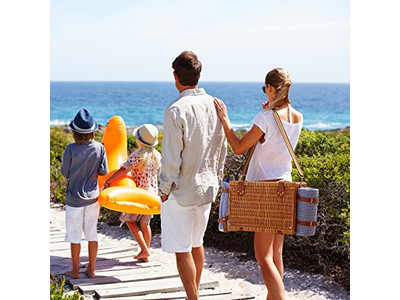 سلة نزهة لشخصين للتخييم من فيتنام محمولة مع ثلج من الخيزران للنزهات والقهوة