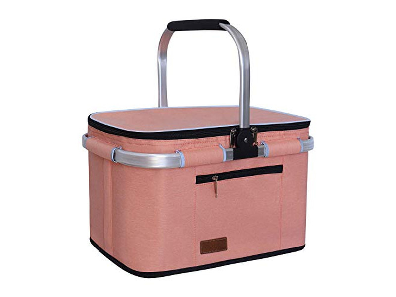 سلة نزهة بأحزمة جلدية للإفطار سلات عتيقة للبيع