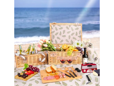 لعبة سلة نزهة لعمر سنة سلال روطان مخصصة وسجادة ومجموعات هدايا