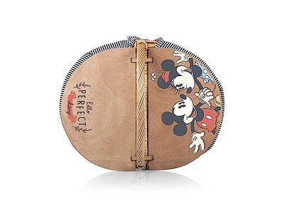 سلة عشب البحر الصغيرة لمعدات النزهة ومجموعة الإكسسوارات بغطاء خشبي