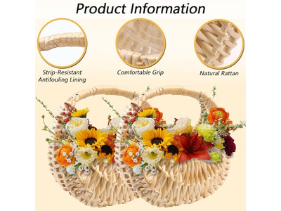 سلة هدايا من القش للنزهة موردين خضراء منسوجة يدويًا للعائلة والأطفال