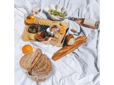 سلة نزهة لعبة مع طعام من الخيزران الفردي الرخيص الصغير للاستلام