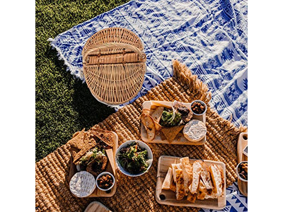 سلة نزهة لعبة مع طعام من الخيزران الفردي الرخيص الصغير للاستلام