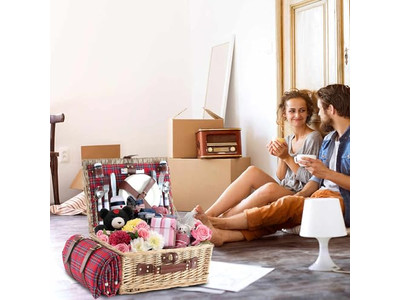 سلة نزهة مصممة مع أماكن بلاستيكية للتعبئة لشخصين للمشي لمسافات طويلة من الفولاذ المقاوم للصدأ