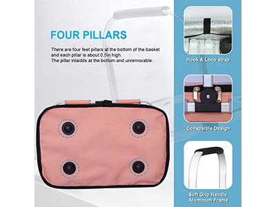 سلة نزهة بأحزمة جلدية للإفطار سلات عتيقة للبيع